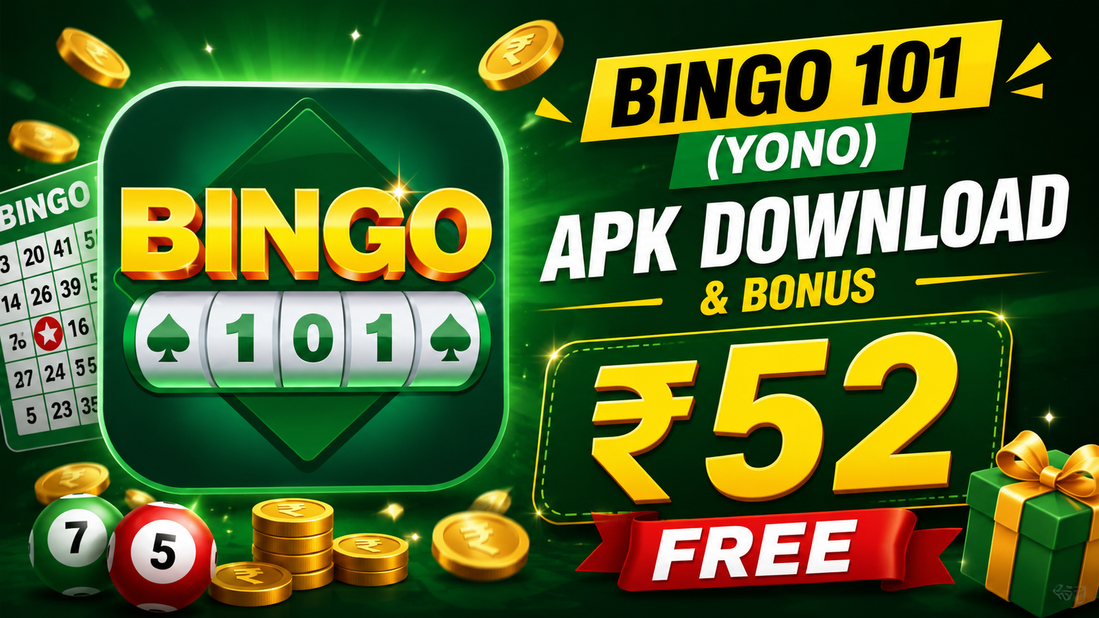 Bingo 101 (Yono) APK Download & Claim ₹52 Free Bonus